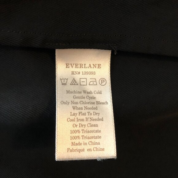 Everlane Black Japanese Goweave V-Neck Cocoon Dress Sleeveless Womens Size L - Picture 4 of 4